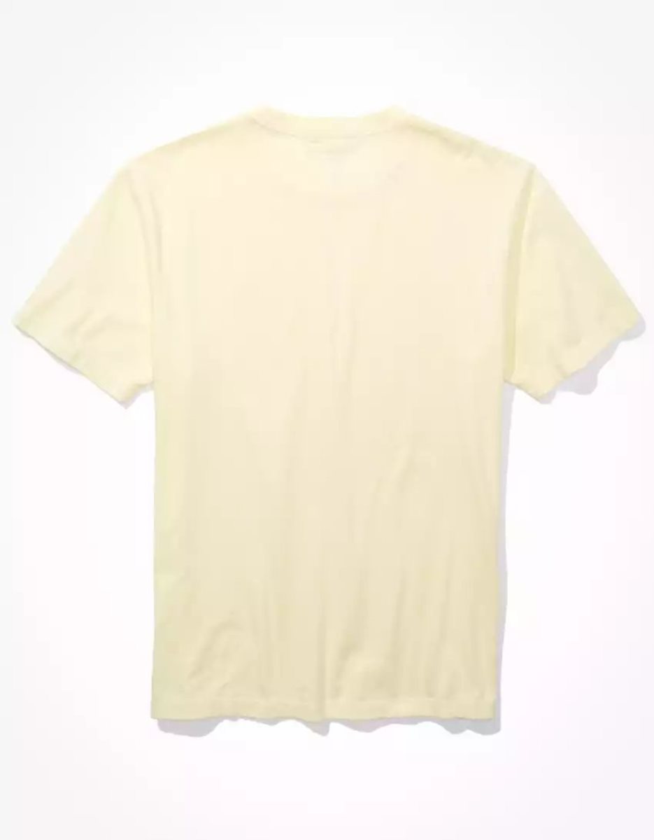 T Shirts American Eagle AE Super Soft Legend Jaune Homme | LIT-82171608